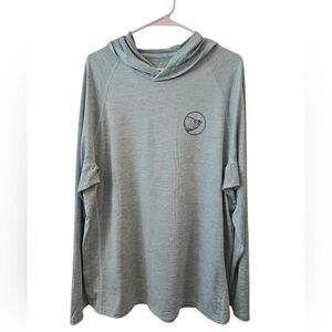 VINEYARD VINES TARPON LONG-SLEEVE HARBOR PERFORMANCE HOODIE.SEA CLIFF BLUE.SZ. L